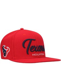 PRO STANDARD Red Houston Texans Script Wordmark Snapback Hat At Nordstrom