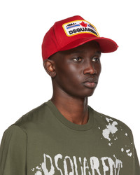 DSQUARED2 Red Patch Baseball Cap