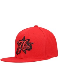 Mitchell & Ness Red Philadelphia 76ers Hardwood Classics Tonal Snapback Hat At Nordstrom