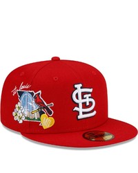 New Era Red St Louis Cardinals City Cluster 59fifty Fitted Hat