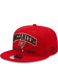 New Era Red Tampa Bay Buccaneers Stacked 9fifty Snapback Hat