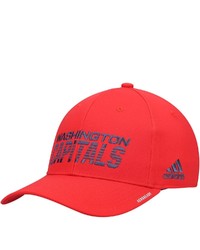 adidas Red Washington Capitals 2021 Locker Room Roready Flex Hat