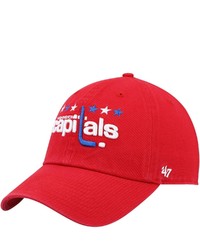 '47 Red Washington Capitals Clean Up Adjustable Hat