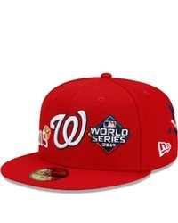 New Era Red Washington Nationals 2019 World Series Champions Count The Rings 59fifty Fitted Hat