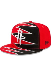 New Era Redblack Houston Rockets Zig Zag Split 9fifty Snapback Hat At Nordstrom