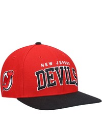 '47 Redblack New Jersey Devils Blockshead Snapback Hat