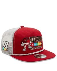 New Era Redwhite Kyle Busch Golfer Snapback Adjustable Hat