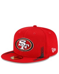 New Era Scarlet San Francisco 49ers 2021 Nfl Sideline Home 59fifty Fitted Hat