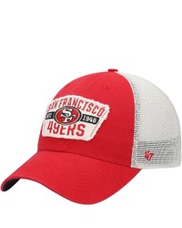 '47 Scarlet San Francisco 49ers Crawford Trucker Clean Up Snapback Hat