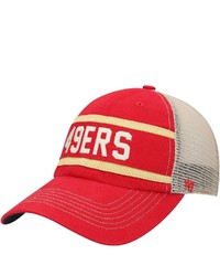 '47 Scarlet San Francisco 49ers Juncture Trucker Clean Up Snapback Hat