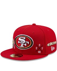 New Era Scarlet San Francisco 49ers Multi 59fifty Fitted Hat