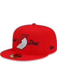 New Era X Just Don Red Portland Trail Blazers 59fifty Fitted Hat At Nordstrom