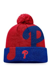 FANATICS Branded Redroyal Philadelphia Phillies Block Party Cuffed Knit Hat With Pom At Nordstrom