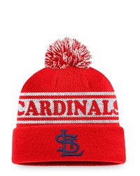 FANATICS Branded Redwhite St Louis Cardinals Sport Resort Cuffed Knit Hat With Pom At Nordstrom