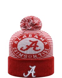 Top of the World Crimson Alabama Crimson Tide Line Up Cuffed Knit Hat With Pom At Nordstrom