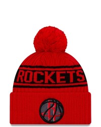 New Era Red Houston Rockets 2021 Nba Draft Cuffed Knit Hat With Pom At Nordstrom