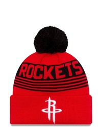 New Era Red Houston Rockets Proof Cuffed Knit Hat With Pom At Nordstrom