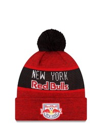 New Era Red New York Red Bulls Kick Off Cuffed Knit Hat With Pom At Nordstrom