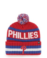 '47 Red Philadelphia Phillies Bering Cuffed Knit Hat With Pom At Nordstrom