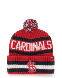 '47 Red St Louis Cardinals Bering Cuffed Knit Hat With Pom At Nordstrom