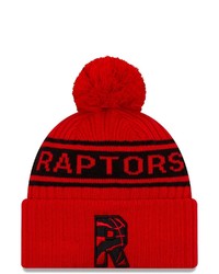 New Era Red Toronto Raptors 2021 Nba Draft Cuffed Knit Hat With Pom At Nordstrom