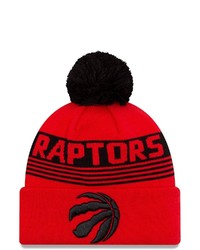 New Era Red Toronto Raptors Proof Cuffed Knit Hat With Pom At Nordstrom