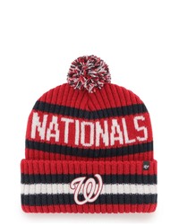 '47 Red Washington Nationals Bering Cuffed Knit Hat With Pom At Nordstrom