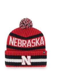 '47 Scarlet Nebraska Huskers Bering Cuffed Knit Hat With Pom At Nordstrom