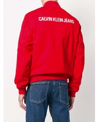Calvin Klein Jeans Contrast Logo Bomber Jacket