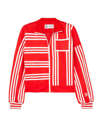 adidas Originals Ji Won Choi Striped Cotton Blend Jersey Track Jacket