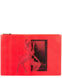 Givenchy Large Bambi Printed Pouch Bag Red