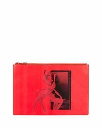 Givenchy Large Bambi Printed Pouch Bag Red