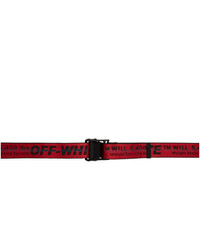 Off-White Red Classic Industrial Belt