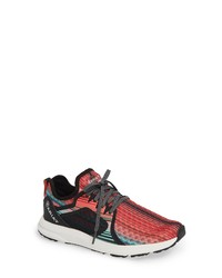 Red Print Canvas Low Top Sneakers