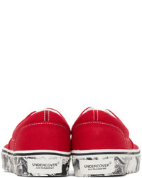 Undercover Red Printed Sneakers