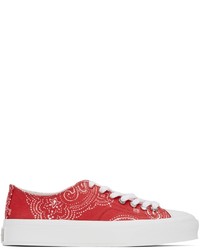 Givenchy Red White Low City Sneakers
