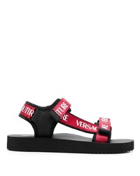 Red Print Canvas Sandals