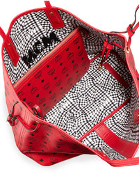 MCM Liz Large Reversible Shopper Tote Bag Ruby