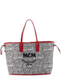 MCM Liz Large Reversible Shopper Tote Bag Ruby