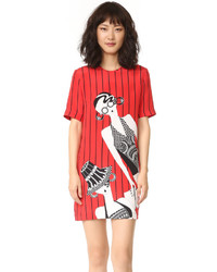Red Print Casual Dress