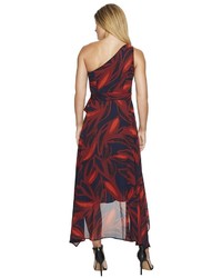 Vince Camuto Printed Chiffon One Shoulder Dress Dress