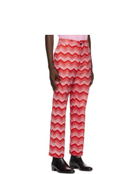 SSENSE WORKS Jeremy O Harris Red And Pink Print Cropped Trousers