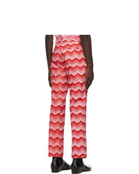 SSENSE WORKS Jeremy O Harris Red And Pink Print Cropped Trousers