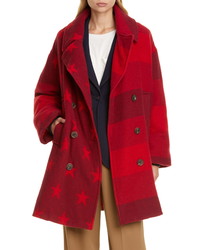 Hilfiger Collection Crest Wool Blend Blanket Coat