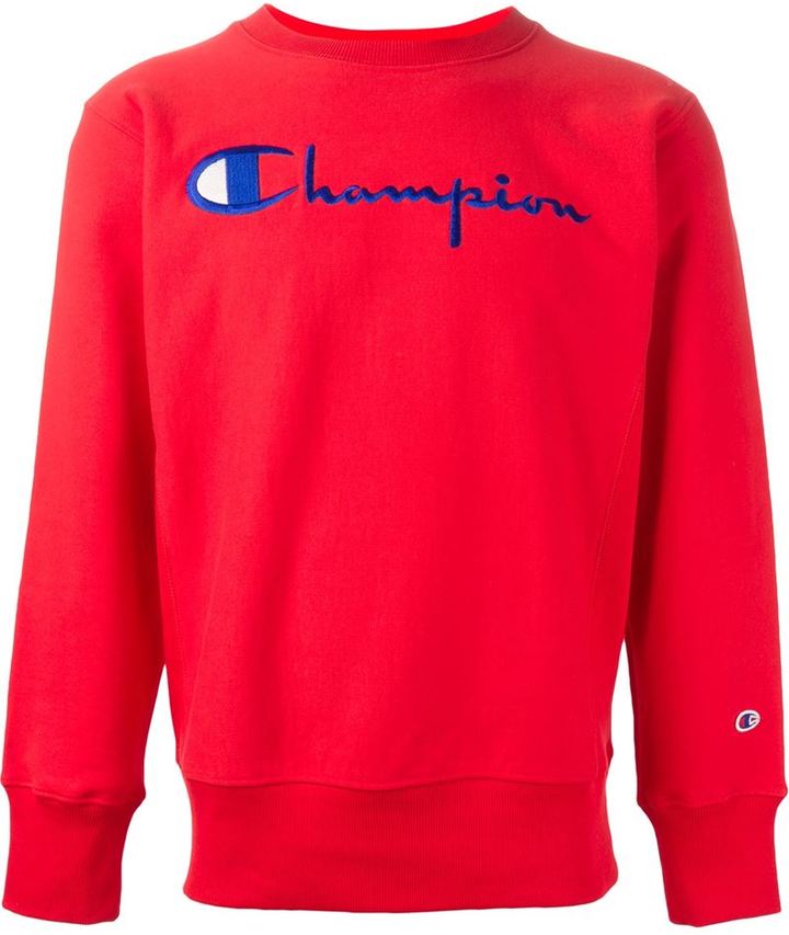 Turist halstørklæde Awaken Champion Embroidered Logo Sweatshirt, $103 | farfetch.com | Lookastic