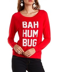 Charlotte Russe Rhinestone Bah Humbug Sweatshirt