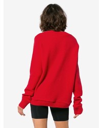 The Elder Statesman Long Sleeve Cashmere Sweater With Slogan