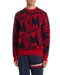 Moncler M Motif Crewneck Wool Sweater