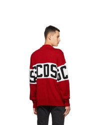 Gcds Red And White Logo Sweater