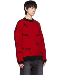 We11done Red Black Sweater